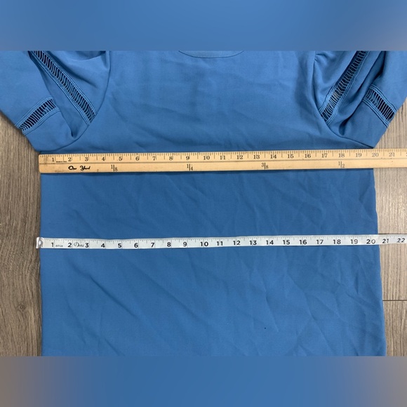 See by Chloe Riverside Blue‎ Shift Puff Sleeve Dress Size Large - Picture 11 of 16